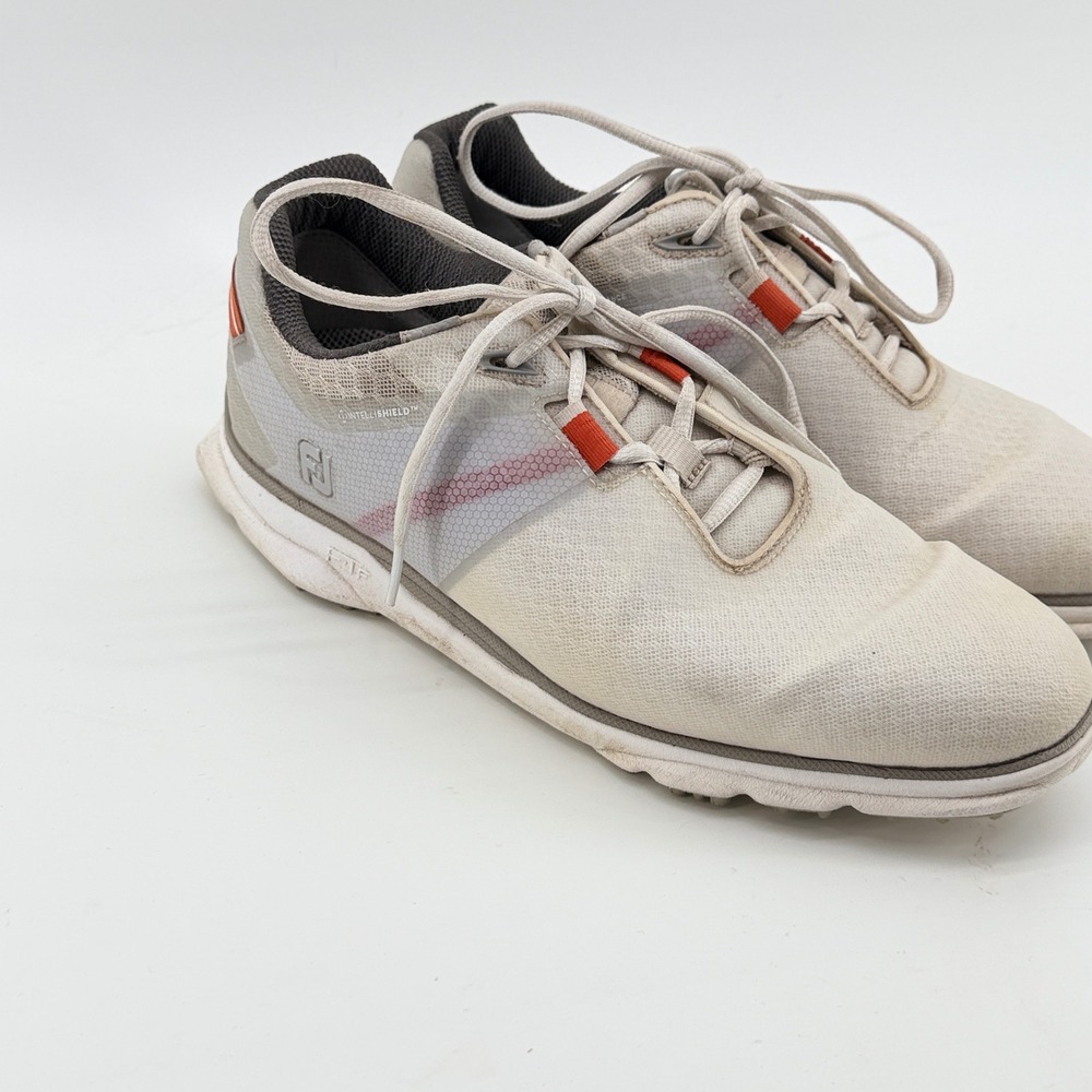 FootJoy Pro SL Spikeless Golf Shoes Mens 10M Grey White Orange 53853